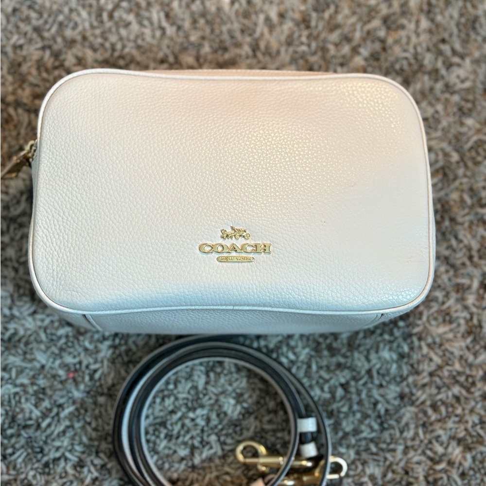 Coach Cream Leather Crossbody Bag